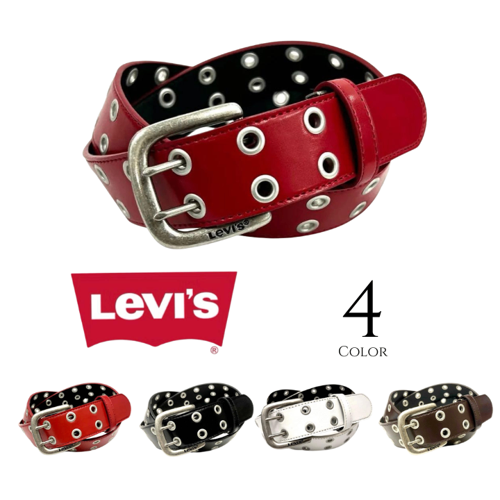 【Levi's】40mm ダブルピンベルト 6911 レッド