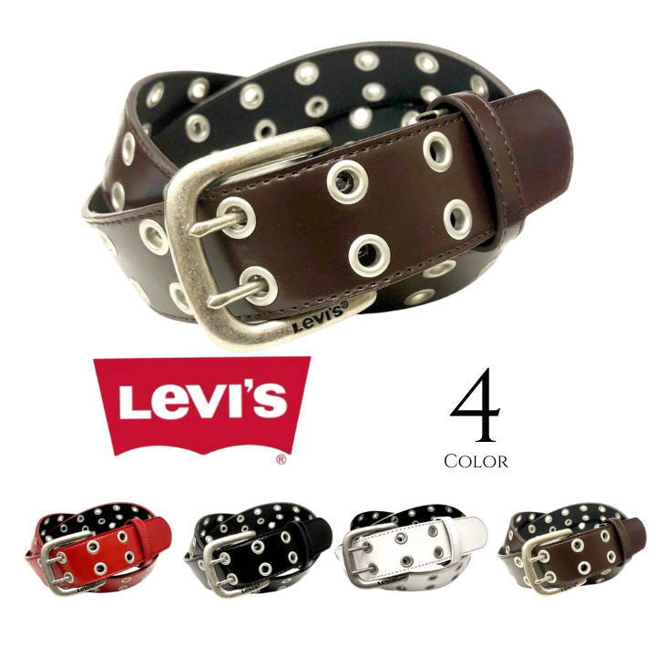 【Levi's】40mm ダブルピンベルト 6911 ダークブラウン