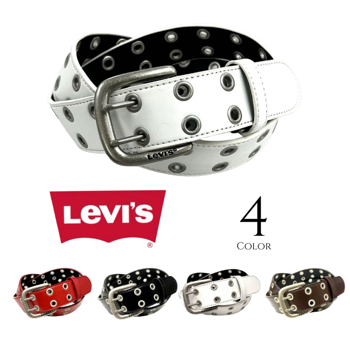 【Levi's】40mm ダブルピンベルト 6911 ホワイト