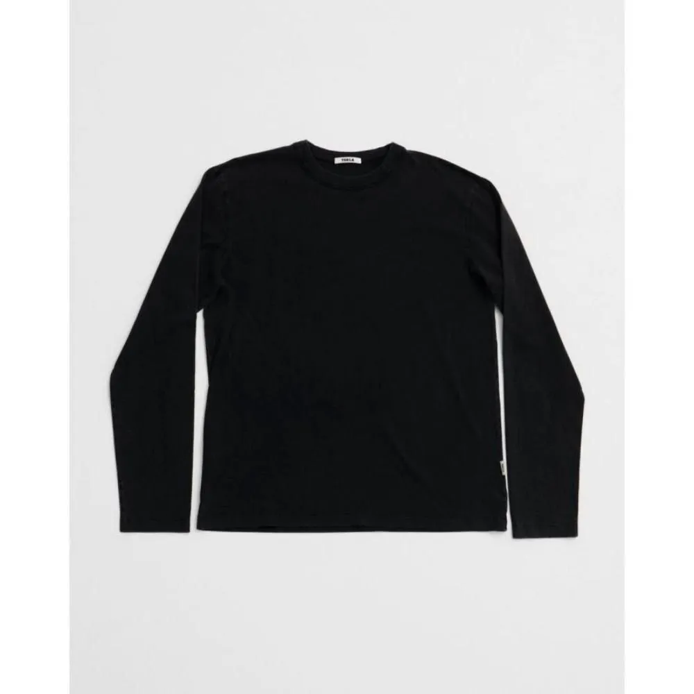 EKLA テクラ LTSH-BLA 長袖 Tシャツ Mサイズ ブラック 黒 オーガニックコットン 
