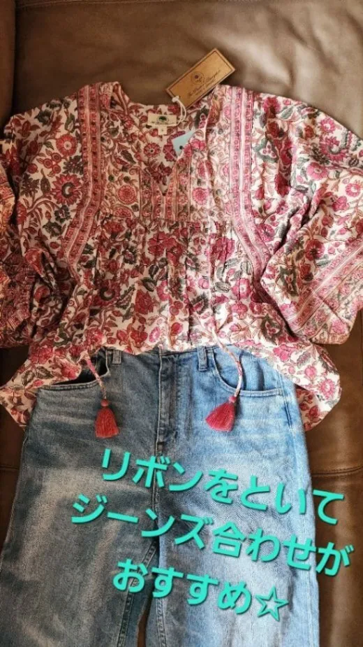 日本未入荷☆The Planter's Bungalow 　
インド綿ブロックプリント♡トップス