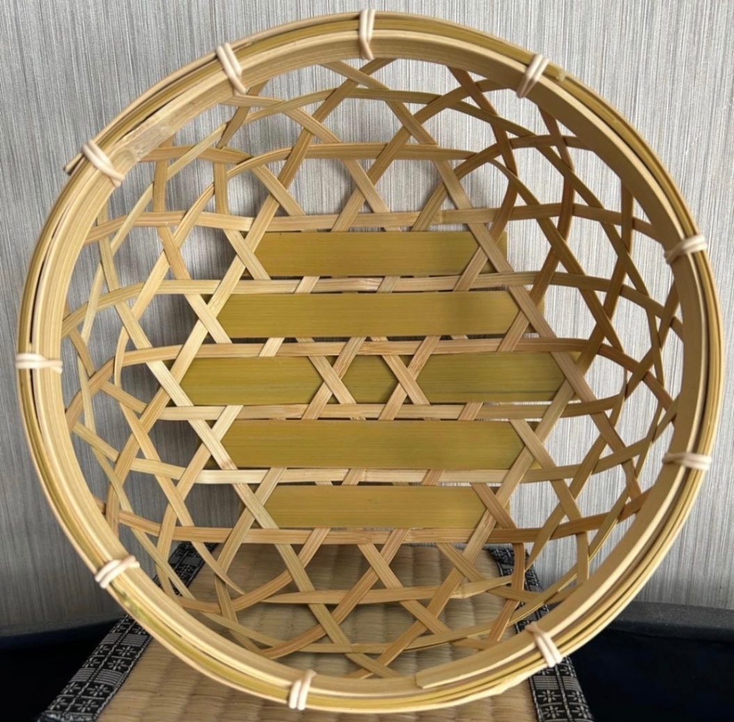 ⑤ 竹籠 カゴ 24㎝ 盛り籠 国産真竹