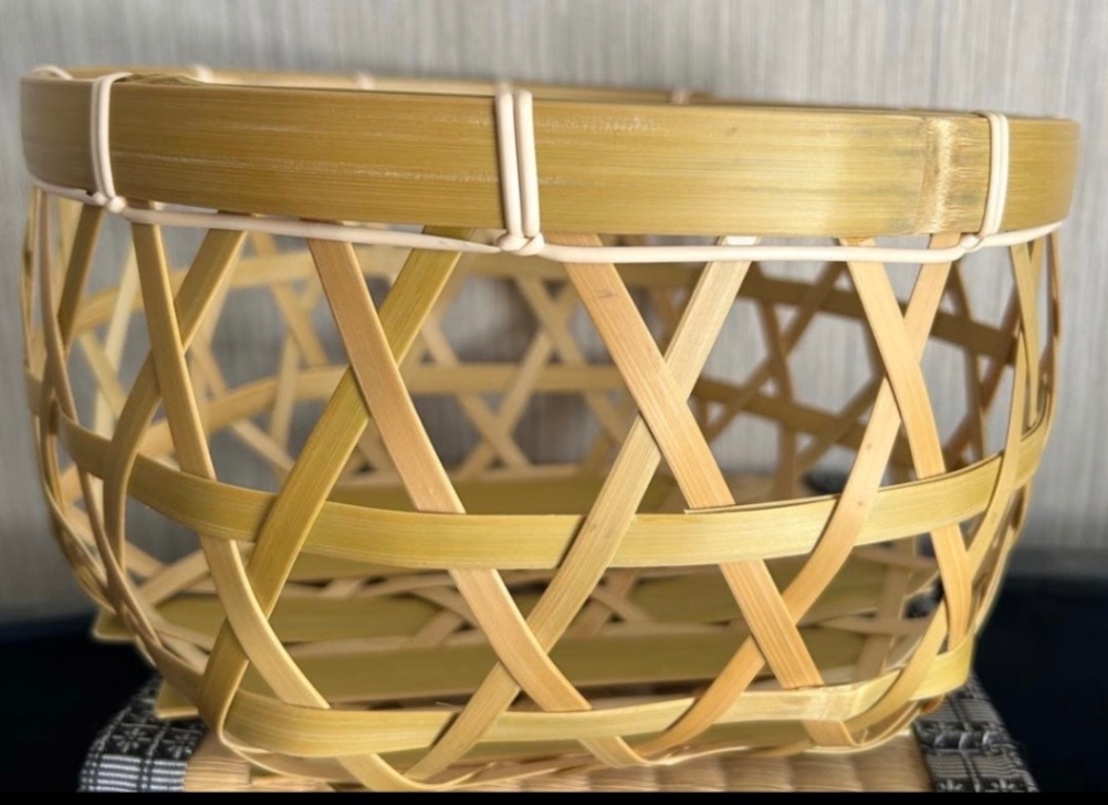 ⑤ 竹籠 カゴ 24㎝ 盛り籠 国産真竹