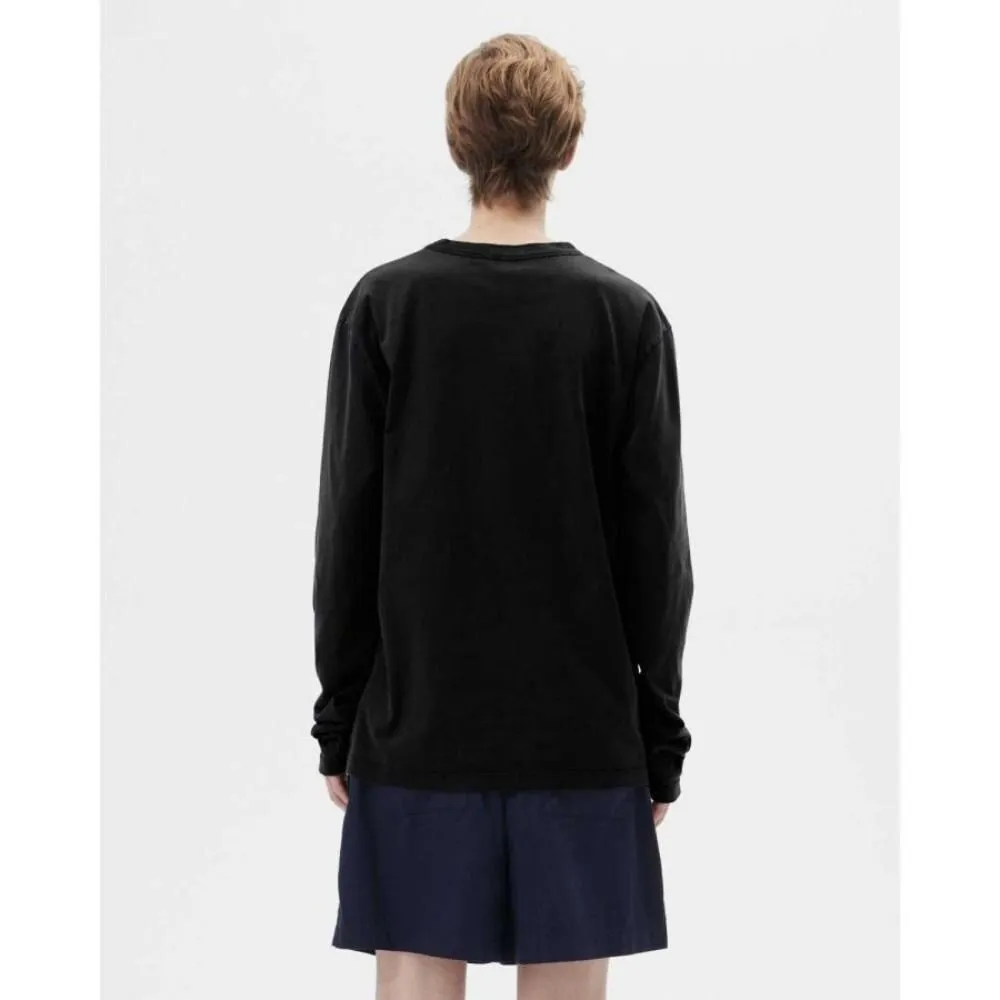 テクラ 長袖 Tシャツ ロンT Sサイズ オーガニックコットン 綿100% ブラック クルーネック