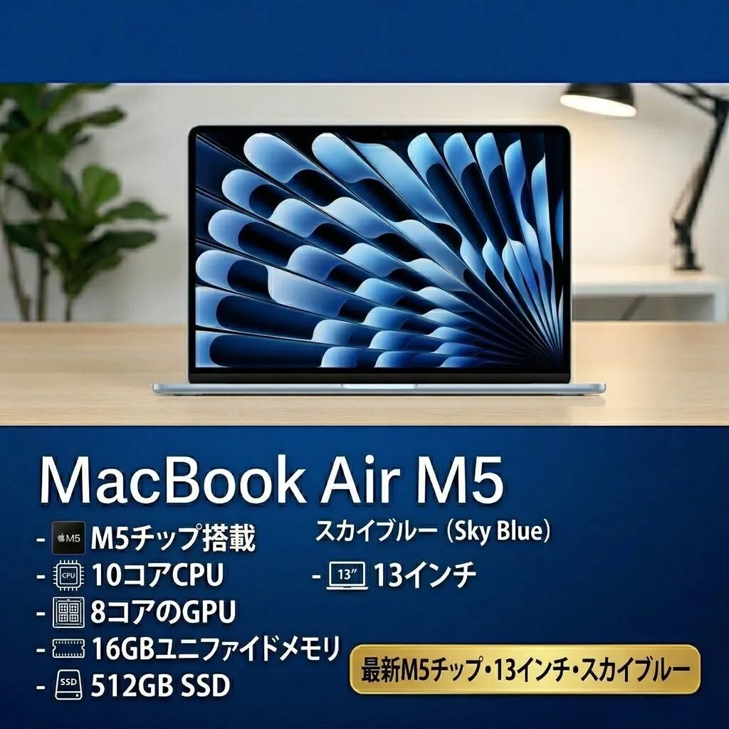 MacBook Air M5 13インチ スカイブルー｜リベシティ市場