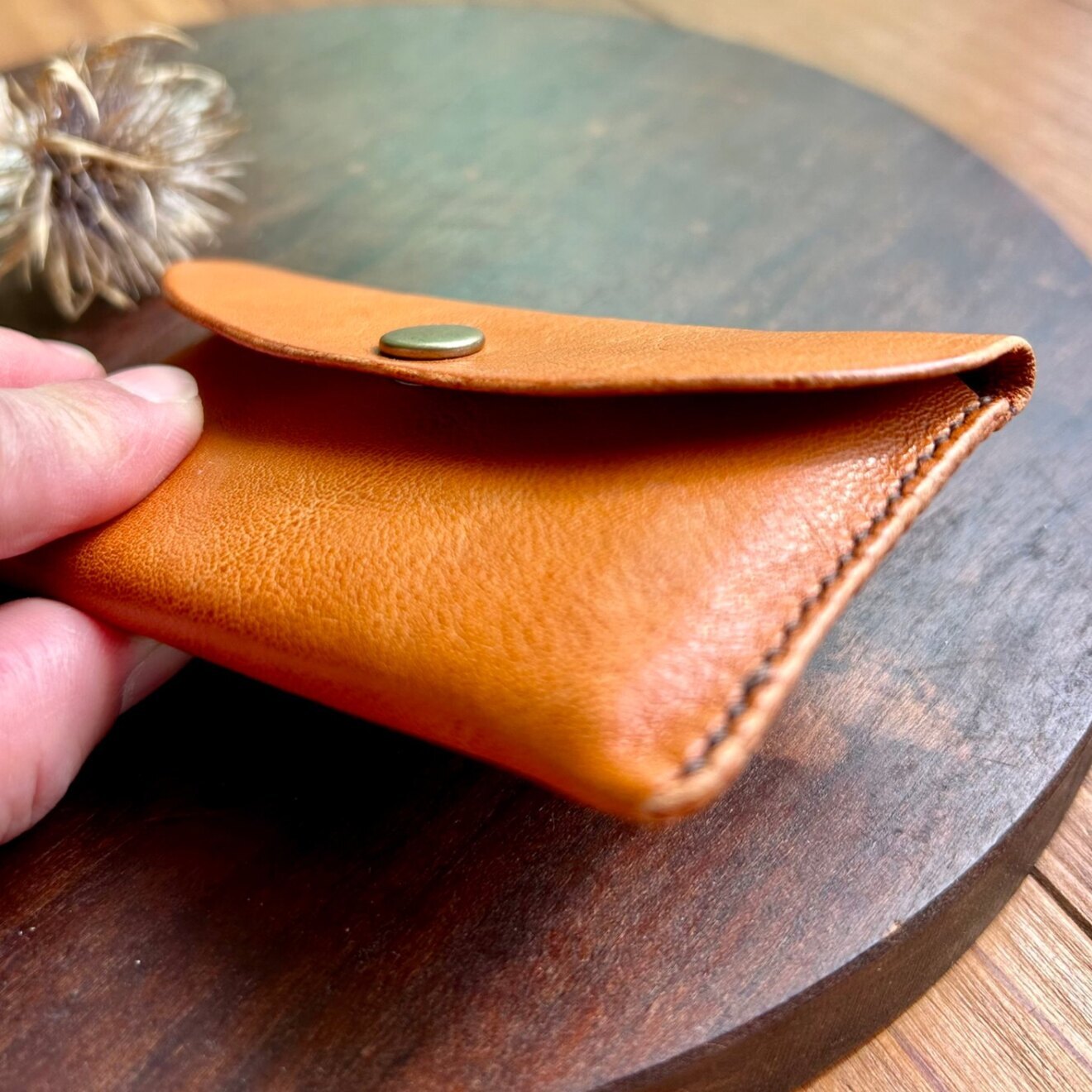 【ハンドメイド】〜本革　イタリアンレザーのカード＆名刺ケース〜
