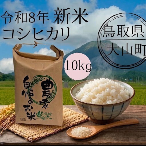 【令和8年　新米】　鳥取県産　コシヒカリ10kg　