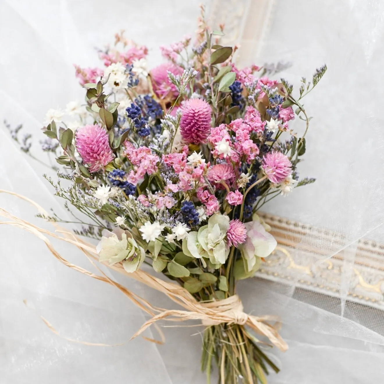 野の花スワッグ 20cm ドライフラワー北海道の自然美を感じる彩り。