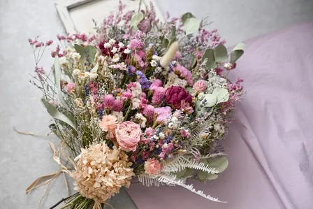 野の花スワッグ 50cm ドライフラワー  北海道の自然美を感じる彩り