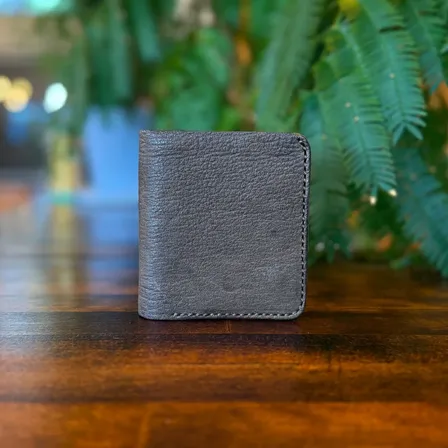 【屋久鹿革】家計管理Wallet／チャコール