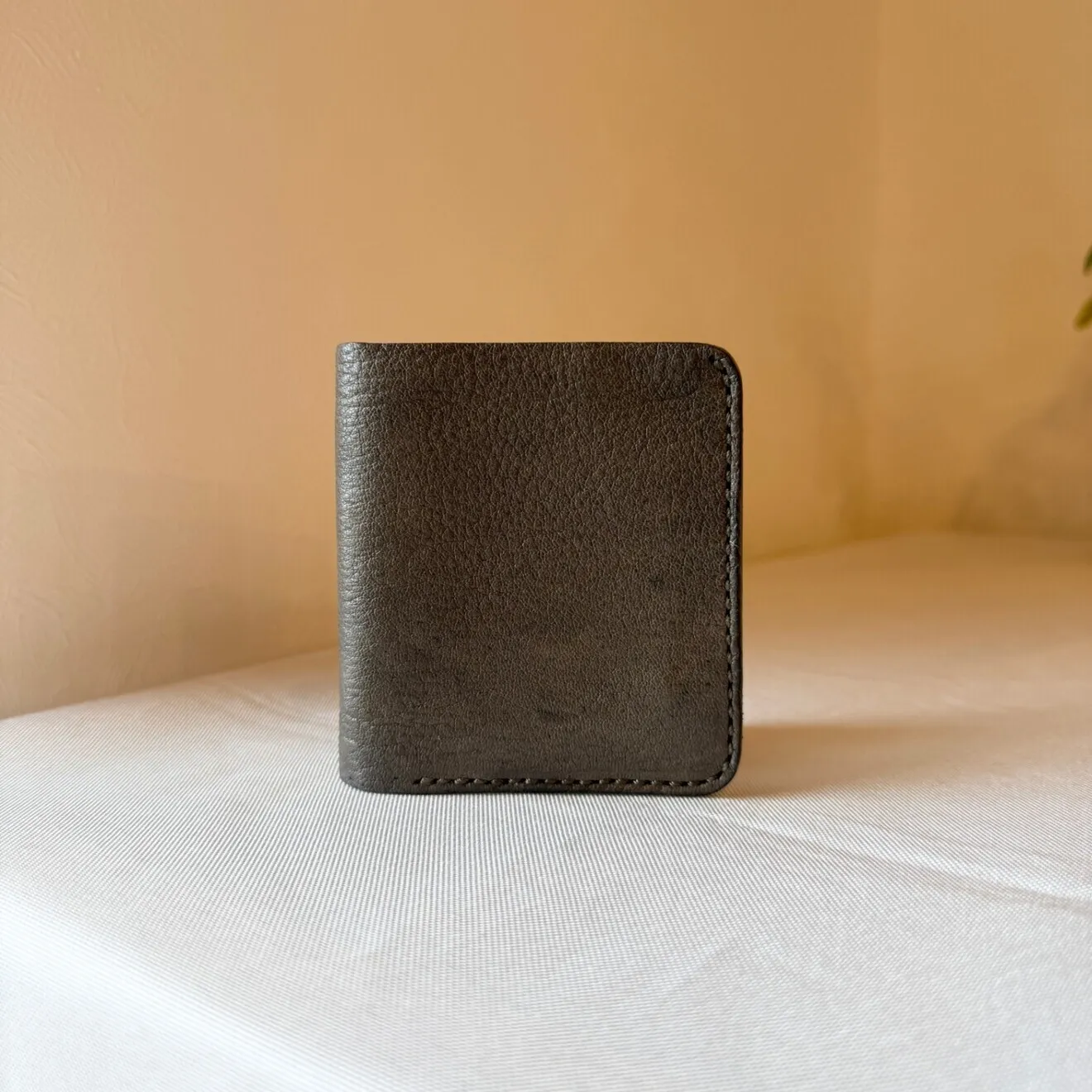 【屋久鹿革】家計管理Wallet／チャコール