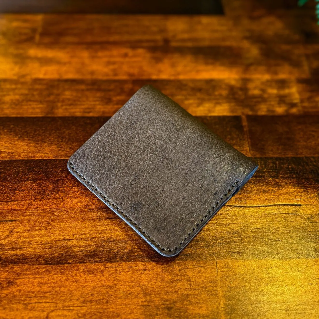 【屋久鹿革】家計管理Wallet／チャコール
