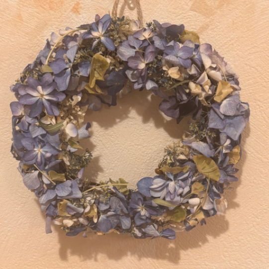 新潟の農家女子が作った 🌼 手作りドライフラワーリース 17cm