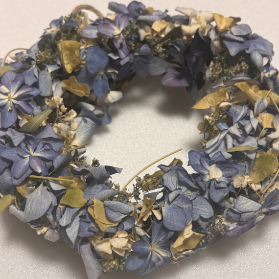 新潟の農家女子が作った 🌼 手作りドライフラワーリース 17cm
