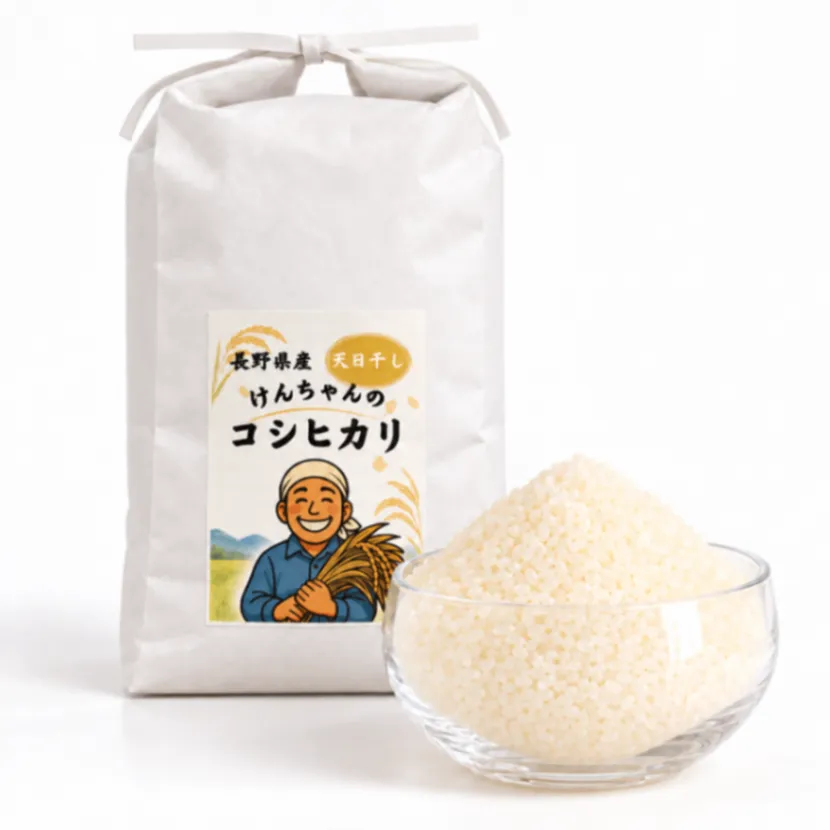 【秋の味覚】☆新米☆長野県産☀️天日干しコシヒカリ☀️低農薬　白米5kg　
10月23日発送分