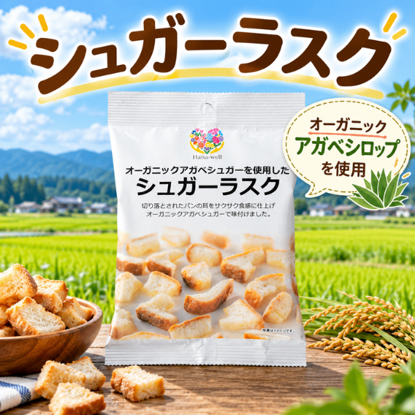 オーガニックアガベシュガー使用 シュガーラスク 84g