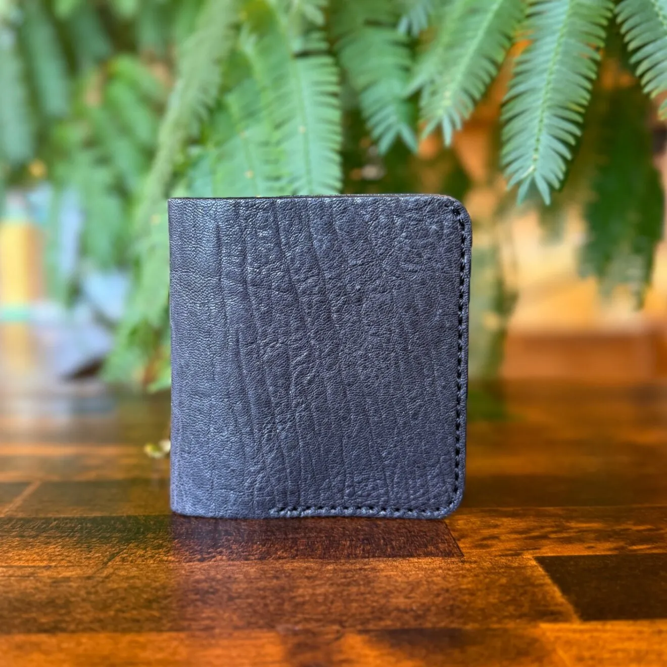 【京鹿革】家計管理Wallet／ブラック