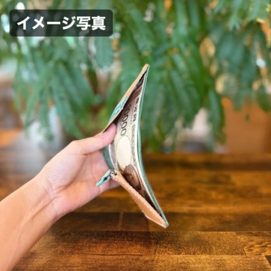 【京鹿革】家計管理Wallet／ブラック