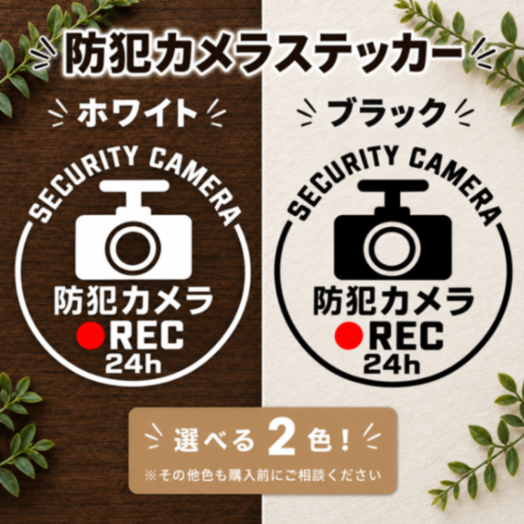 大切な住まいの安心に｜防犯カメラ 録画中 ステッカー REC 24h【18】