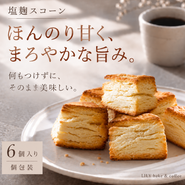 【送料込】塩麹スコーン 6個入り 《当店おすすめ》毎日でも食べたくなる！