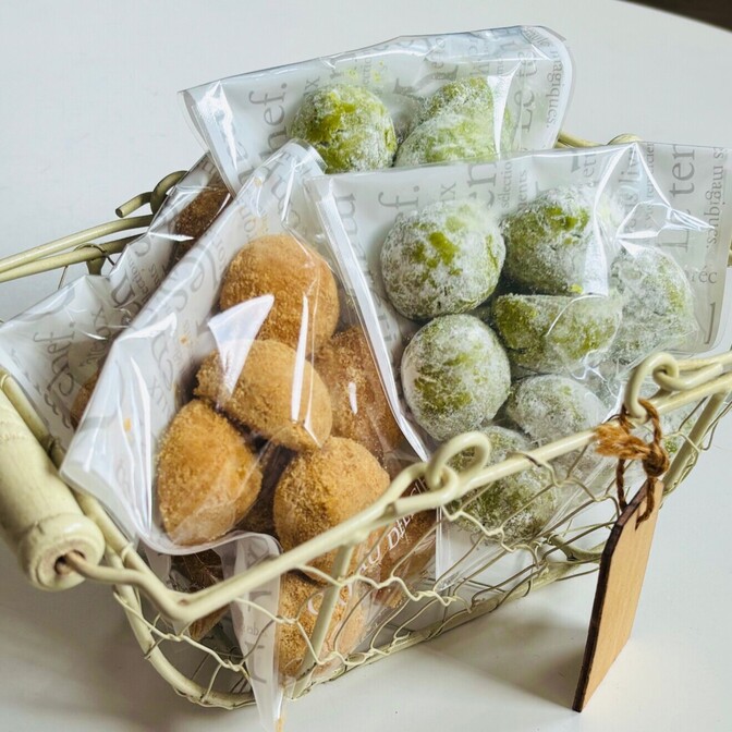 【9/23発送予定】スノーボールクッキー2種 (抹茶＆きなこ) 