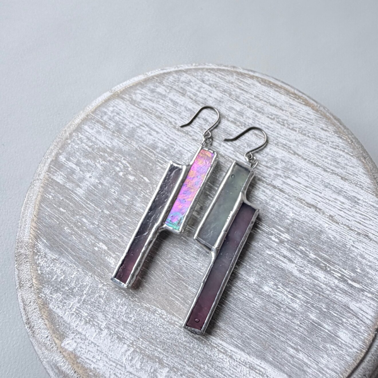 Offset｜テンドグラスピアス
【ハンドメイド】