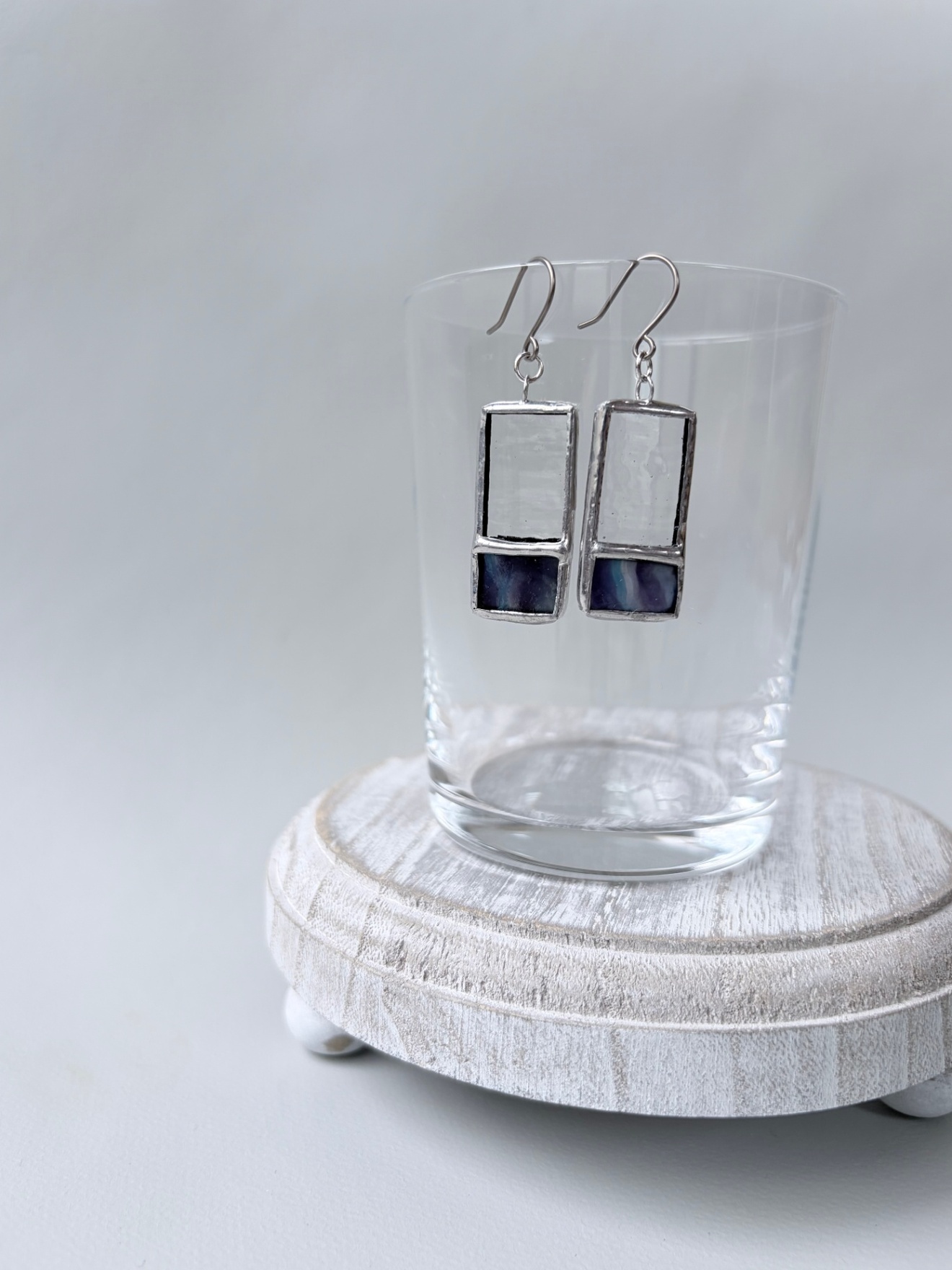 Blue Note｜テンドグラスピアス
【ハンドメイド】

