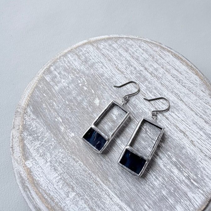 Blue Note｜テンドグラスピアス
【ハンドメイド】

