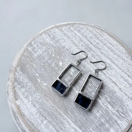 Blue Note｜テンドグラスピアス
【ハンドメイド】

