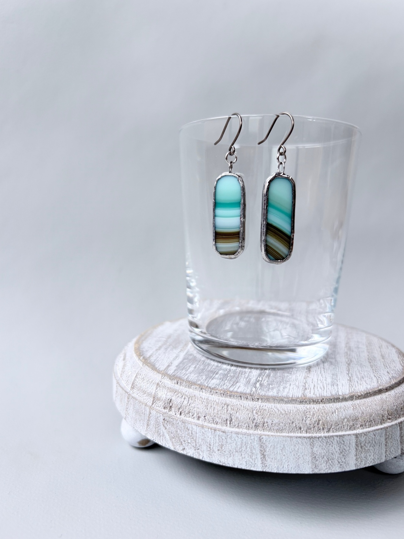 Shoreline｜ステンドグラスピアス
【ハンドメイド】