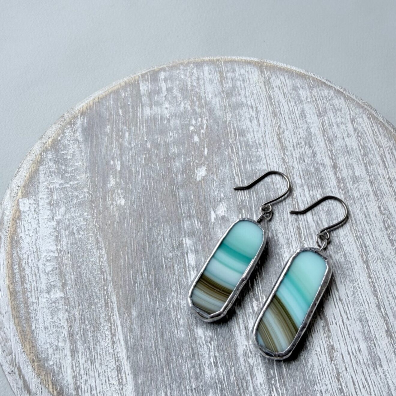 Shoreline｜ステンドグラスピアス
【ハンドメイド】