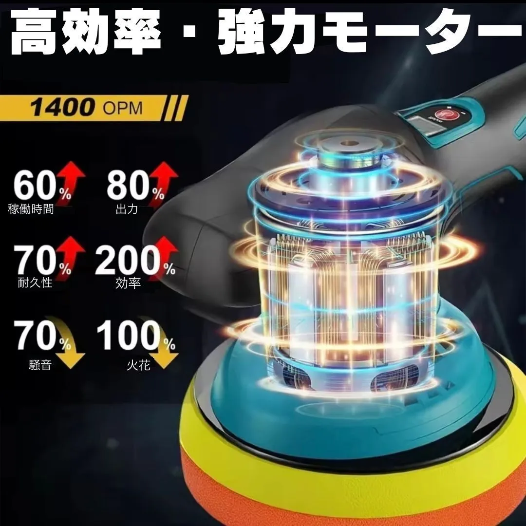 電動ポリッシャー マキタ互換 18V コードレス ポリッシャー 磨き 洗車 掃除 コンパウンド