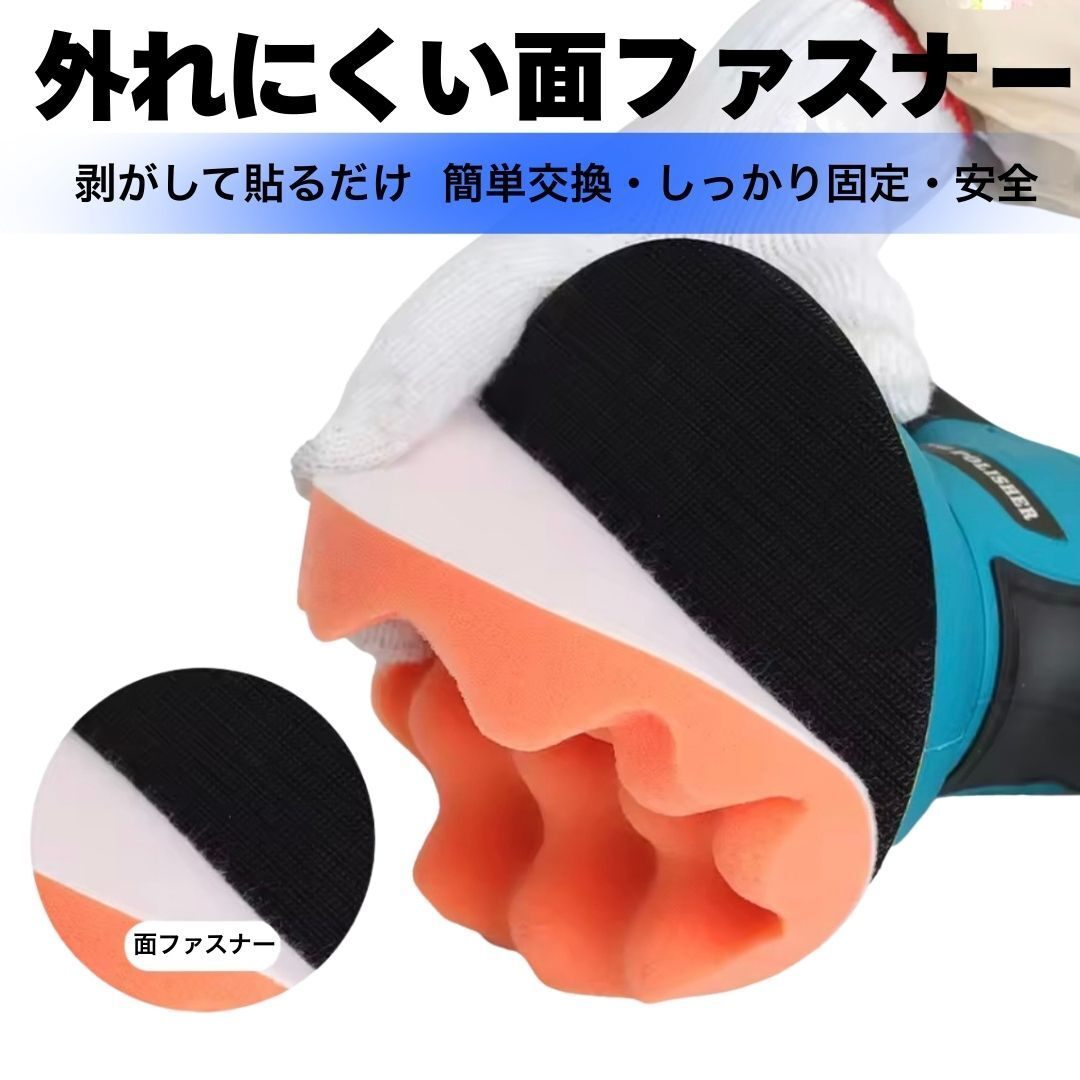 電動ポリッシャー マキタ互換 18V コードレス 8段階変速 強力モーター 偏心式 洗車 掃除