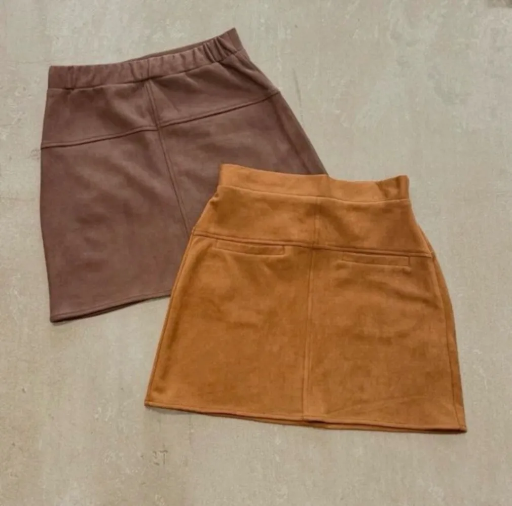 稼祭🔥Suede Switching Mini Skirt |スエード ミニスカート ダークブラウン