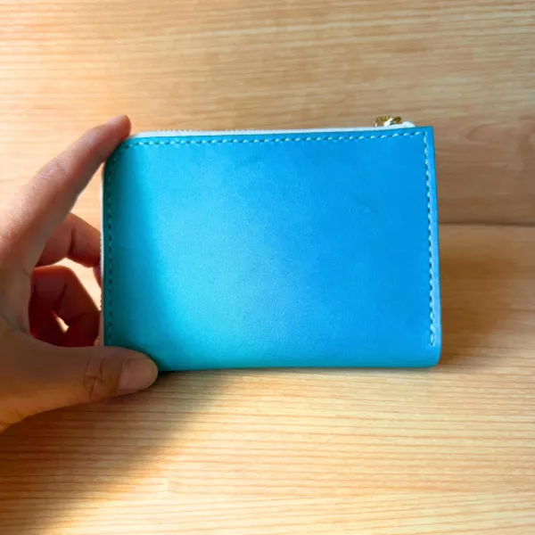【ハンドメイド】コンパクト手染めヌメ革財布