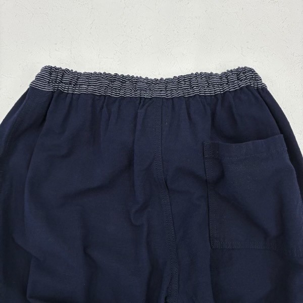 久留米絣　儀右ヱ門　もんぱん 　LL　紺　無地　