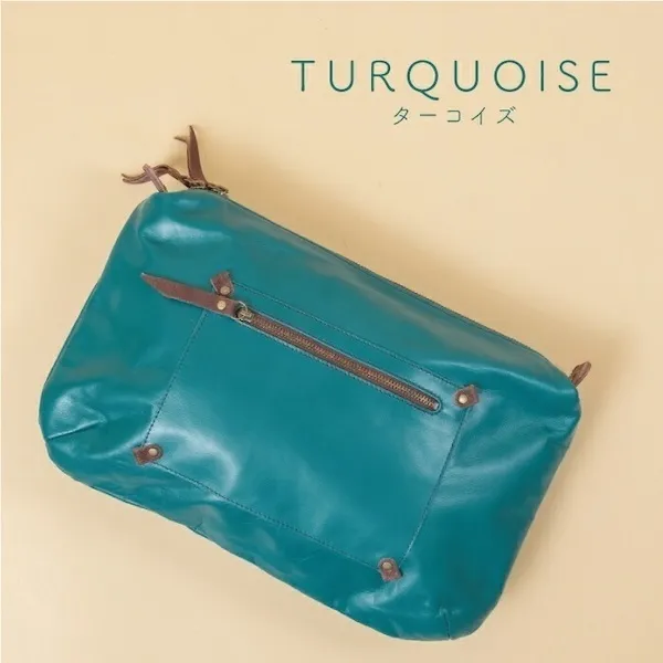 【馬革】姫路レザー スクエアショルダーバッグ COLORI Mサイズ（日本製）