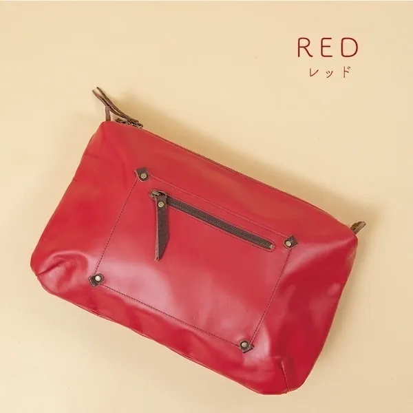 【馬革】姫路レザー スクエアショルダーバッグ COLORI Lサイズ（日本製）