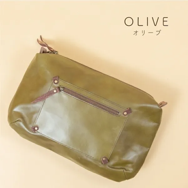 【馬革】姫路レザー スクエアショルダーバッグ COLORI Lサイズ（日本製）