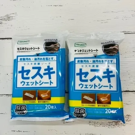 アズマ　セスキウェットシート２個　キッチン油汚れ、皮脂汚れ