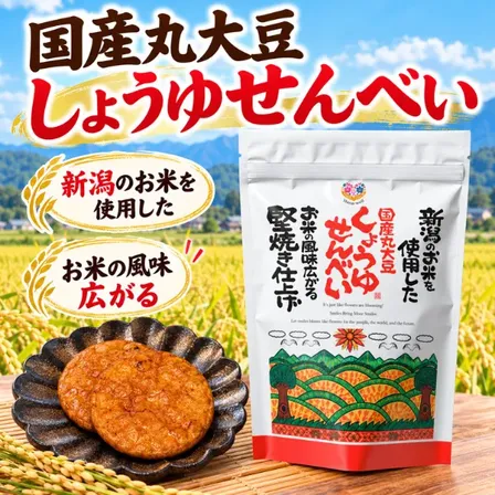 福祉 新潟県産 しょうゆせんべい 国産丸大豆醤油 うるち米100％ 85gエシカル製品 やさしさ