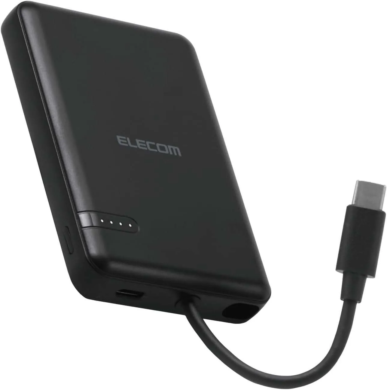 エレコム モバイルバッテリー 5000mAh 12W Type-C×1ポート USB-Cケーブル一体