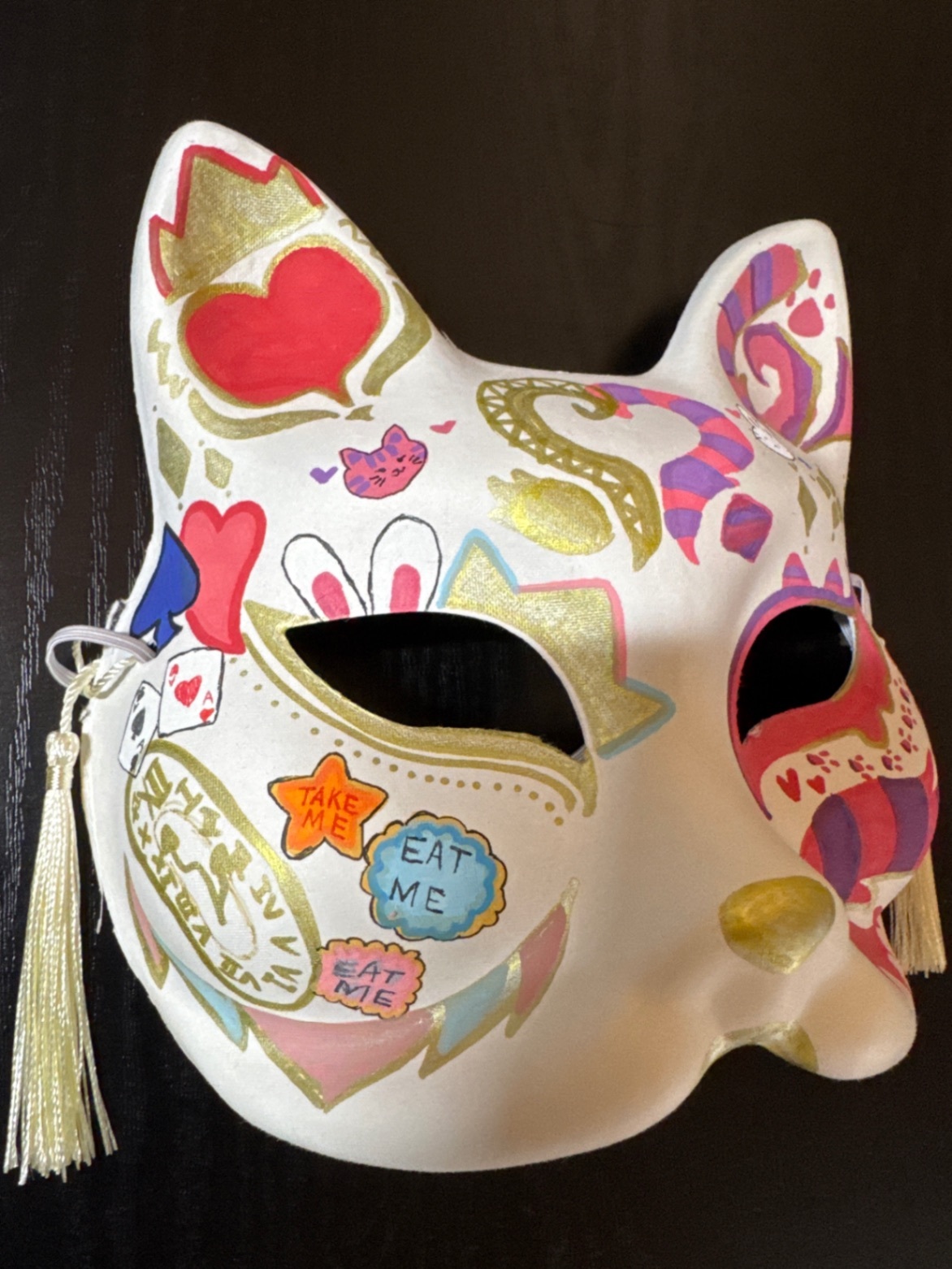 【✨ハッピーハロウィン✨】一点もの｜手描き狐面「Magic」＊ハンドペイント 狐のお面
