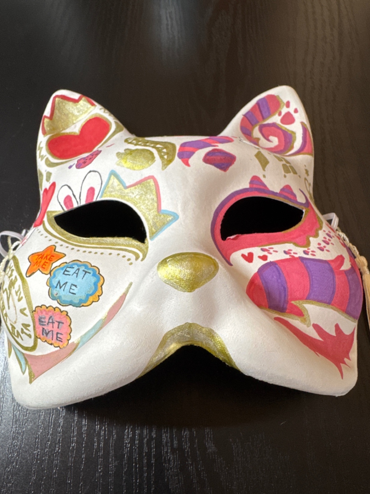 【✨ハッピーハロウィン✨】一点もの｜手描き狐面「Magic」＊ハンドペイント 狐のお面