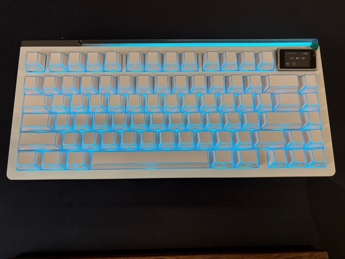 EPOMAKER GLOW75 Creamy Jade RGB液晶 アルミ 白