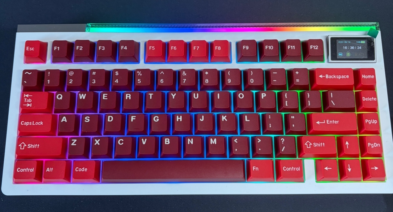 EPOMAKER GLOW75 Creamy Jade RGB液晶 アルミ 白