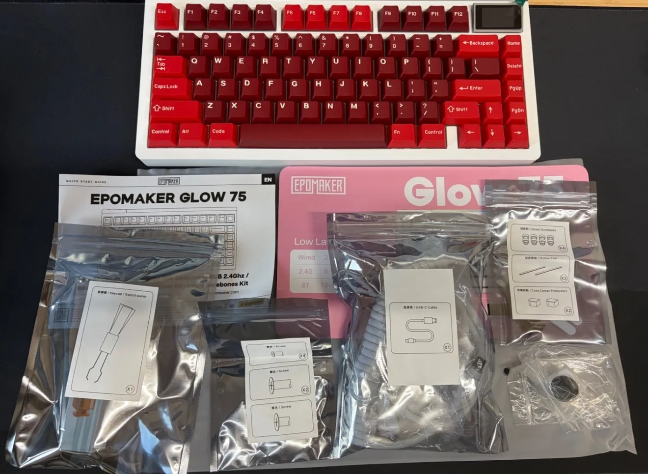 EPOMAKER GLOW75 Creamy Jade RGB液晶 アルミ 白