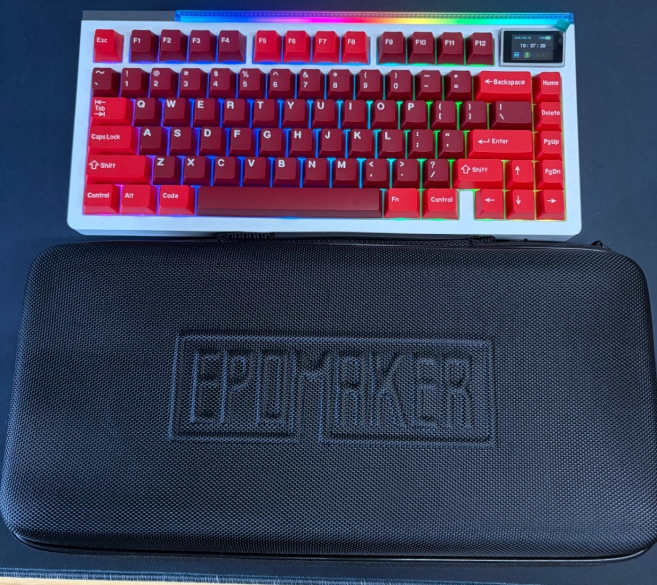 EPOMAKER GLOW75 Creamy Jade RGB液晶 アルミ 白