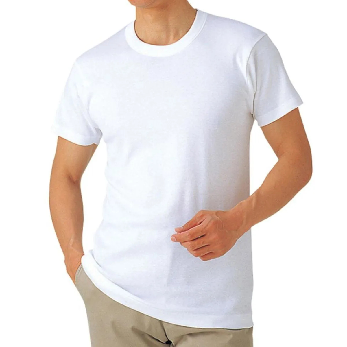 グンゼ やわらか肌着 メンズ 半袖丸首 綿100% 抗菌防臭 M L XL