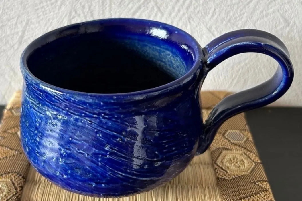 コーヒーカップ(瑠璃) 器 和食器 陶器 受賞作家 手作り 一点物 ⑩